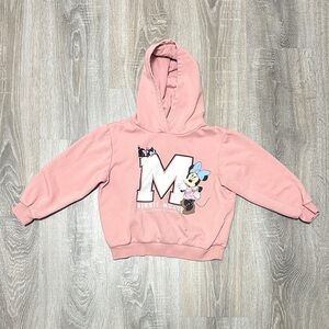 H&M Pink Hoodie with Cartoon Character